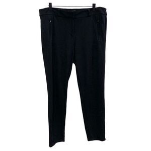 ANN TAYLOR LOFT Pant Women 14 Black Skinny Zip Pockets Mid Rise Business Casual.